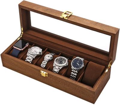 China New Home Decorations.Gifts Fashion Paulownia Chinese Tung Brown Custom Luxury Logo Watch Box Gift for sale