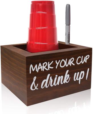 China Good Technology Production Cup Wood Support Recyclable Drink Cup Box for sale