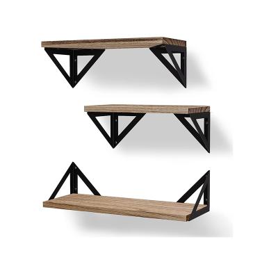 China Various Europe Promotional Goods Using Wooden Metal Floating Shelves for sale