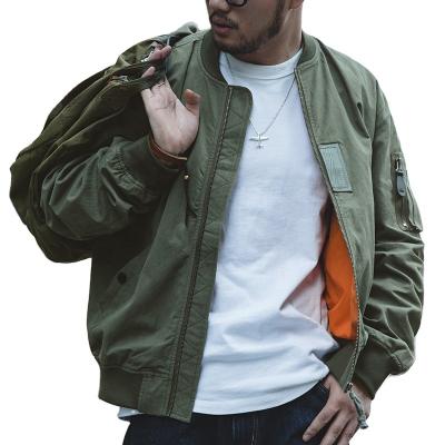 China Maden Vintage Green MA-1 Large Size Flight Jacket Breathable Casual Tank Coat For Men for sale