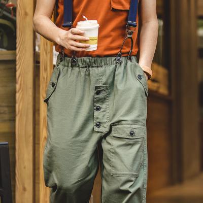 China Maden New Style British Army Bib Overalls Vintage Men's Breathable Platform Pants for sale