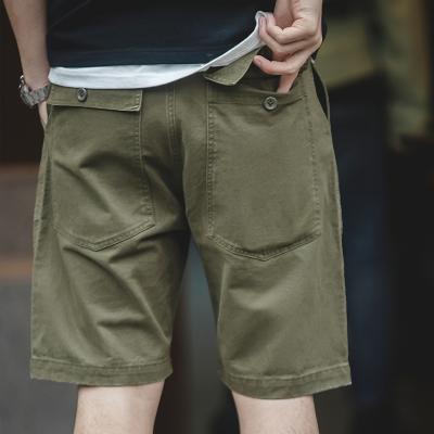 China 2021 Sale 2021 Vintage Style Army Green Summer Breathable American Man Big Pocket Water Wash Shorts for sale