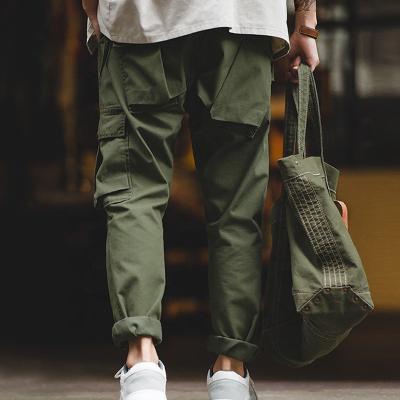 China Maden Military Green Overalls Pants Multi-pocket Rhombus Breathable Cargo Pants for sale