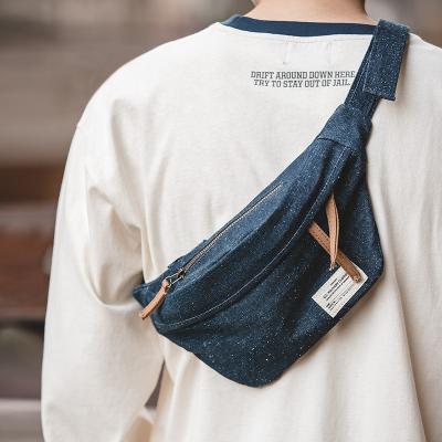 China High Quality Maden Japanese Vintage One-Shoulder Bag Men's Denim Waist Bag for sale