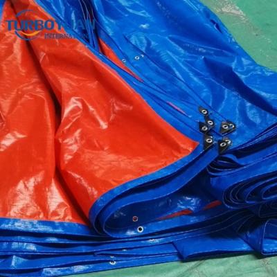 China blackout manufacturer blue orange polypropylene tarps / waterproof polyethylene pe tent tarpaulin for trailers truck for sale