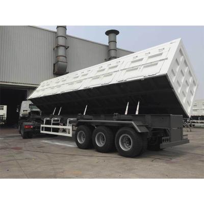 China Good Quality Metal Truck Trailer Side Tipper Fence Rollover Semi-Trailers Dump Trucks for sale