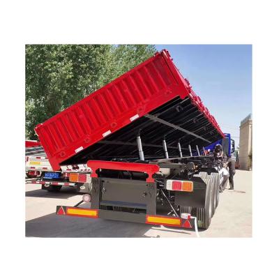 China Professional Selling Truck Trailer Barrier 3-Axle Rollover Cargo Semi-Trailers Dump Trucks for sale