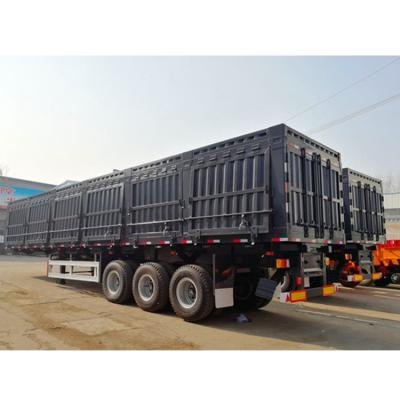 China Professional Truck Trailer Sale 3-Axle Rail Rollover Semi-Trailer Trailer Dump Trucks for sale