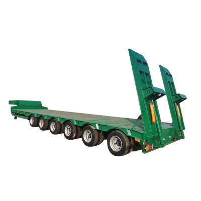 China Truck Trailer Best Selling Durable Big Oil Pressure Low Chassis Truck Low Flatbed Semi Trailer for sale