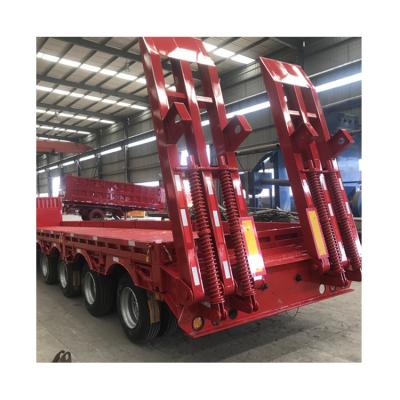 China Truck Trailer Factory Direct Tri Axle Flatb Pallet Trucks Semi Trailer With Forklift for sale