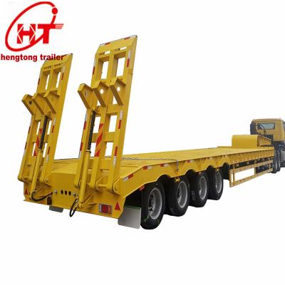 China Truck Trailer Best Selling Durable Low Bed Flat Bed Trailer Low Floor Semi Truck Trailer for sale