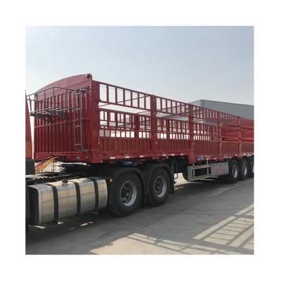 China 1st Or 2nd Floor Flower Fence Mobile Low Cost Large Transport Semi Trailer Vegetable Trucks For Cargo for sale