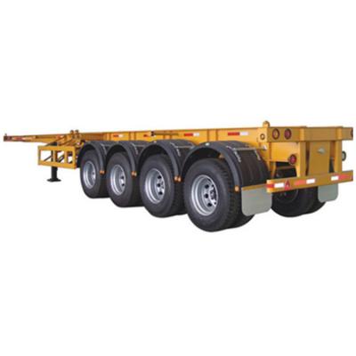 China Truck trailer in sale container retractable skeleton semi-trailer flatbed trucks for cargo for sale