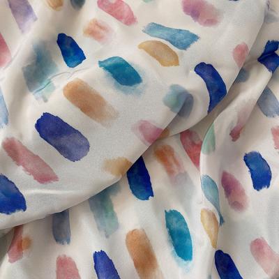 China Anti Pill 16mm CDC Silk Fabric Grade 6A Silk Crepe From China Fabric Colorful Silk Fabric With Customized Pattern for sale