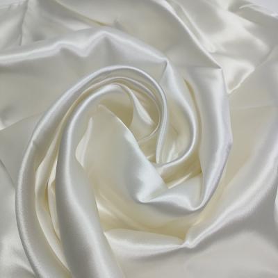 China Stain Resistant White Color Hyaluronic Acid Silk Fabric 22mm Mulberry Silk Fabric for sale