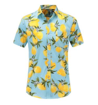 China New Designer Wholesale Anti-Shrink Breathable Custom Printed Hawaiian Shirt for sale