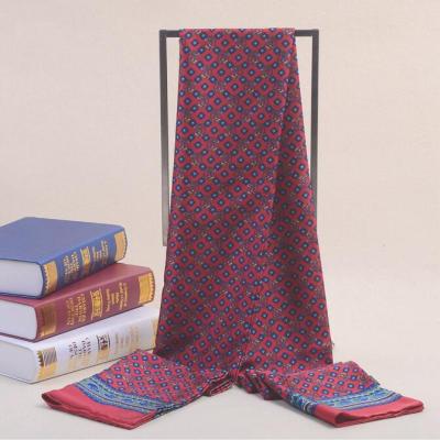 China Polyester Satin Double Layer Silky Men Scarf for sale