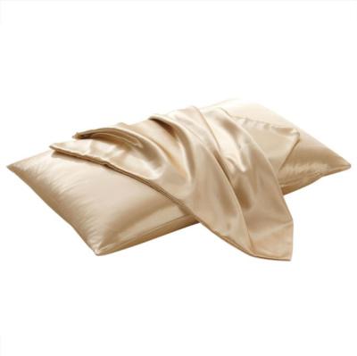 China Anti-static Soft Polyester Satin Pillowcase As Gift Wrap Pillowcase Colorful Satin Pillowcase For Bedding for sale