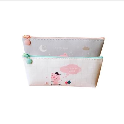 China High Quality Custom Made Cute Zipper Pen Bag Pencil Case Leather for sale