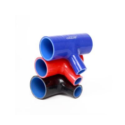 China Auto/Marine/Industrial T shape handmade silicone hose, air inlet rubber connector with factory price for sale