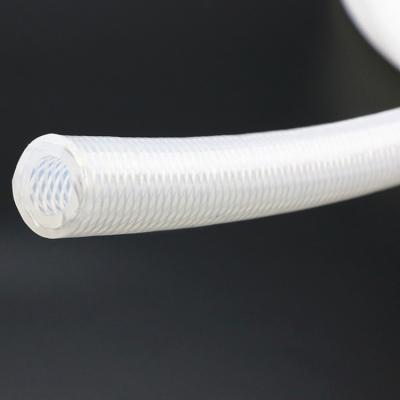 China Food/Industry 6*13mm Medical/Cosmetic Silicone Hose Braid Reinforced Silicone Hose for sale