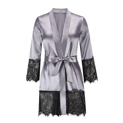 China Autumn and winter fashion women's sexy lace dress sleep shorts dress breathable long sleeve lace new. for sale