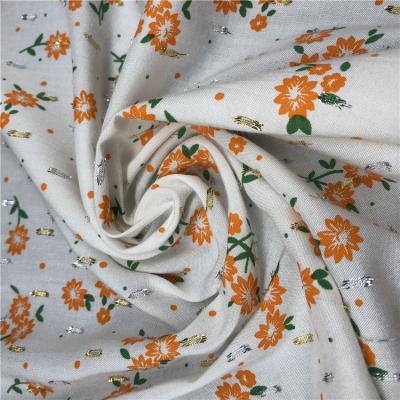 China New Trend Flower Design 75% Rayon 25%Metal QUICK DRY Good Feeling Cutting Pattern Fabric For Ladies Cloth for sale