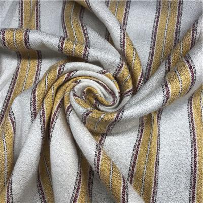 China Breathable Good Quality 100%Rayon Multi Color Stripes Dyed Linen Fabric For Shirts for sale