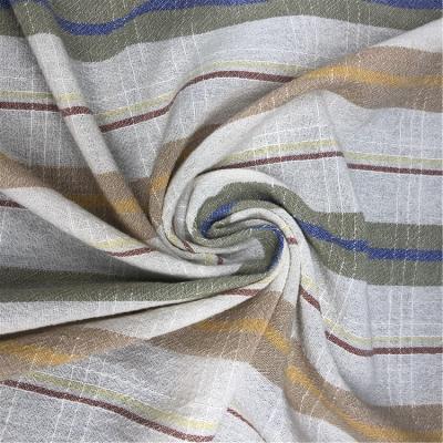 China China Manufacturer Sustainable Cotton 100% Mixed Color Stripes Yarn Dyed Fabric For Shirting for sale