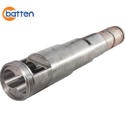 China Extruder Bimetal Screw Barrel for Conical Twin Bimetal Screw and Plastic Extruder Machinery Machinery Barrel for sale