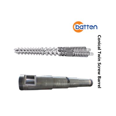 China Other Machine Plastic Extruder Conical Dual Screw Barrel for sale