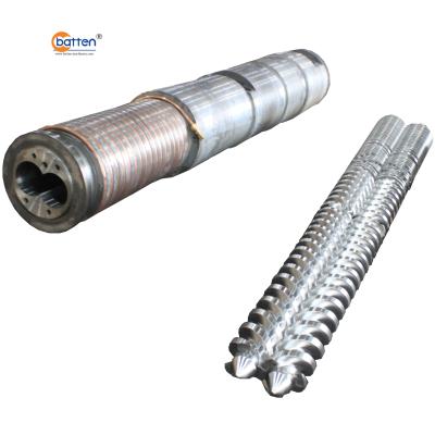 China Factory SJZ92/192 Tapered Twin Screw Barrel Set For Rigid PVC Extrusion for sale