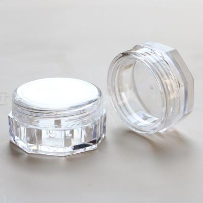 China Custom Powder 1G 2.5G 5G Nail Powder Eyeshadow Jar Picosecond Nail Cylinder Paint Powder Container Loose Plastic Jar for sale