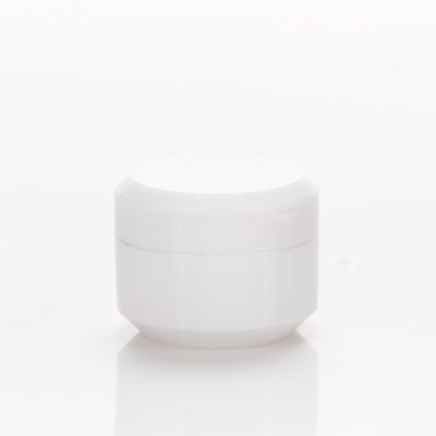 China 5ml 10ml 15ml 30ml 50ml Cosmetic Custom Designs Plastic Jar White Cosmetic Cream Bottle For Nail Polish for sale