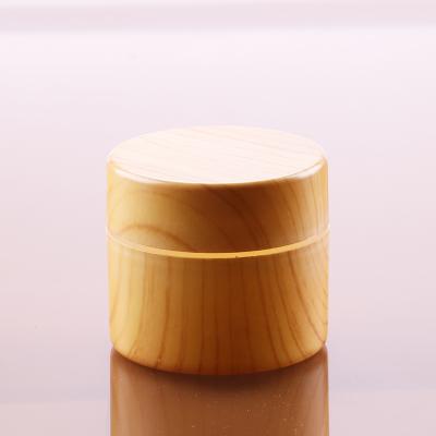 China 50g cosmetics custom design bamboo cosmetic gel jar plastic color nail polish bottle for sale