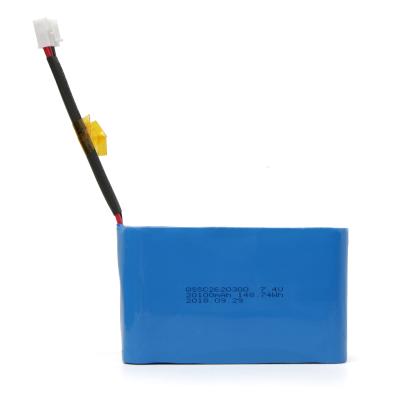 China 2620300 Rechargeable Lithium Lipo Battery 7.4v 20ah Li-polymer Battery Pack 5.2*20*300mm for sale