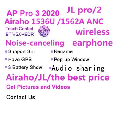 China Perfect Original 1:1 ANC Airoha 1562a 1536u Chip Tws Noise 3 2nd gen 2 pods wholesale earphone wireless airpods pro air 2 3 for sale