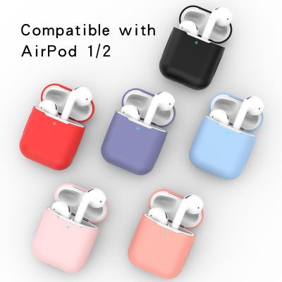 China 2020 new products eco-friendly airpod 1/2 silicone case wholesale price, 16 colors for sale