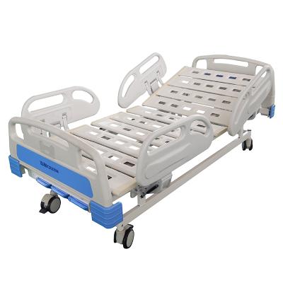 China WG-HB3/A 3-Function ABS Siderails Manual 3 Function Hospital Bed Crank Patient Clinic Manual Hospital Bed 3 for sale