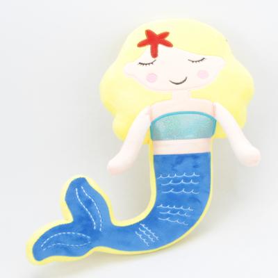 China Free Sample Plush Cartoon Kids Animal Plush Baby Mermaid Cushion Decorative Cushions Shaped Mermaid Pillow for sale