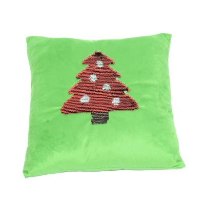 China Reversible Sequin Cushion Pillow Game and Decoration Magic Christmas Tree Decorative Gift for sale