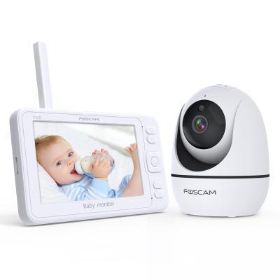 China Foscam PAN-TILT Hot Sale 2021 5 Inch Long Term Two Way Audio Visual Baby Monitor, Wireless Infrared Night Vision Baby Monitor for sale