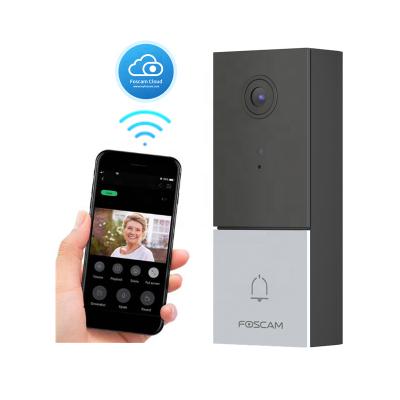 China Small wifi night vision/VMS/NVR Foscam 4mp/5m IR LED video doorbell cameras wireless video smart ring doorbell with 2k camera for sale