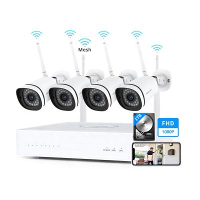 China NIGHT VISION Foscam 2mp 4 Channel Wireless Security Camera Outdoor Wireless System CCTV Camera System for sale