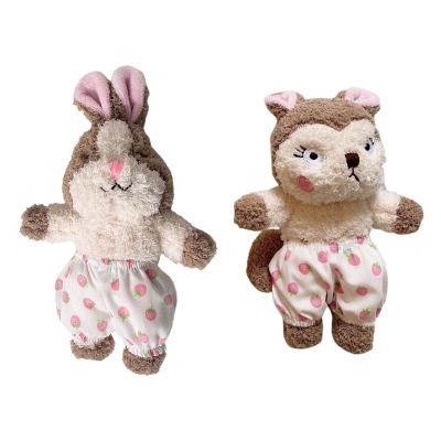 China Soft Pet Toy Rabbit Squirrel Sleeping Companion Stuffed Plush Viable For Small Dog Toy Cute Dog Voice Chew Toy for sale