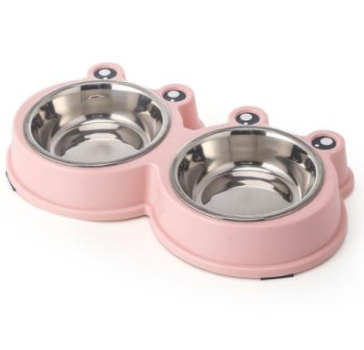 China Viable Stainless Steel Dog Cat Food and Water Bowl Large/Small Breed Bowl Non Slip Pet Bowl Large/Small Size for sale