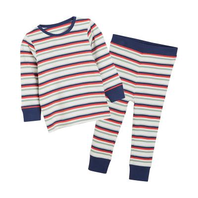 China Fashion\Comfortable\Durable Unisex Stripe Baby Two-Piece Suit Baby Clothes Sets Boys Clothes Ages 6 To 7 Years for sale