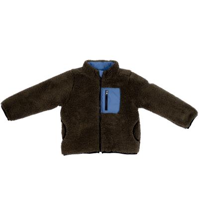 China New Design 100%Polyester Anti-wrinkle Berber Fleece Zipper Shirt Coats And Jacket For Baby Boy for sale