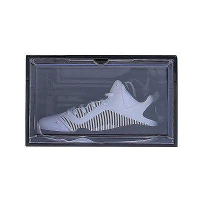 China Clear Stackable Magnetic Sneaker Storage Boxes Antioxidation Organizer Shoe Box Openable Side Stored for sale