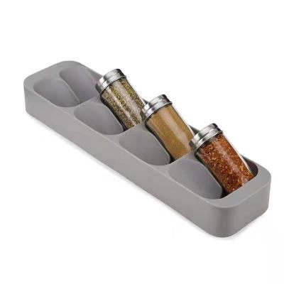 China Hot Sale Viable Spice Jar Organizer 8 Grids Spice Bottle Drawer Organizer Cabinet Drawer Holder Organizer On Sale for sale